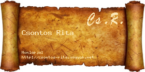 Csontos Rita névjegykártya